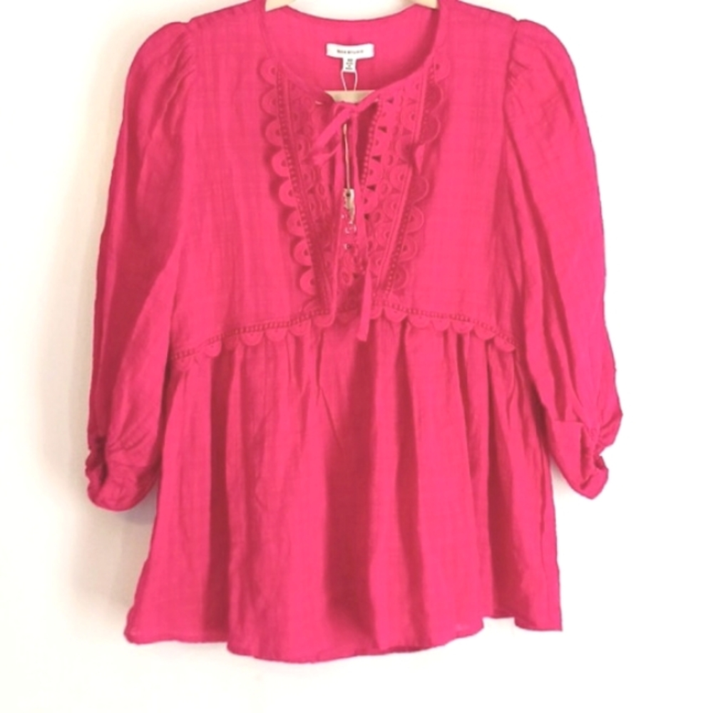 Max Studio " Cerise" Boho Blouse in Size XS (NWT)